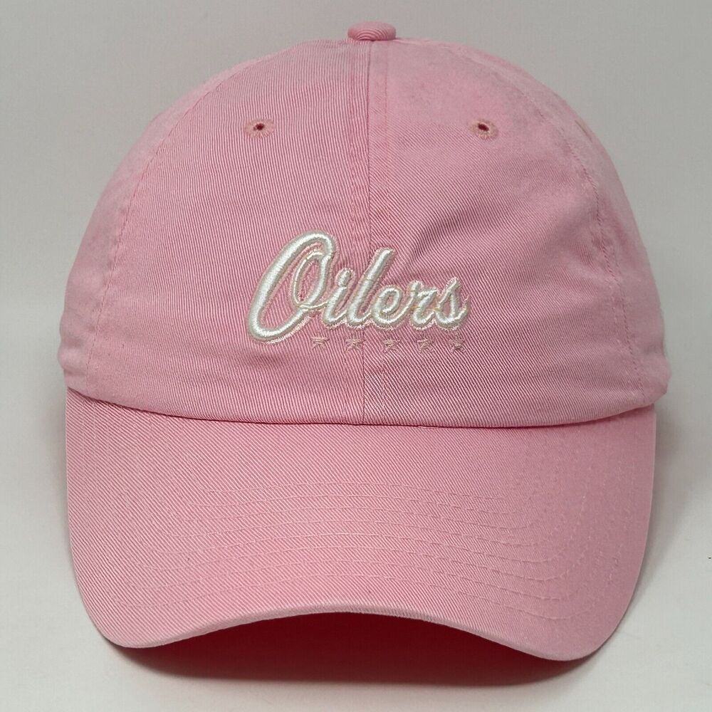 Edmonton Oilers Womens Dad Hat Baseball Cap NHL New Era 6 Panel Strapback Pink
